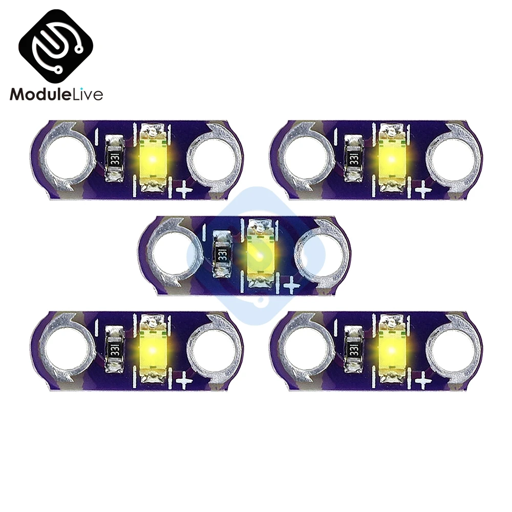 5 sztuk/partia LilyPad LED asortyment 5 kolory z czerwony/niebieski/zielony//biały/żółty dla Arduino IDS LilyPad modułu led