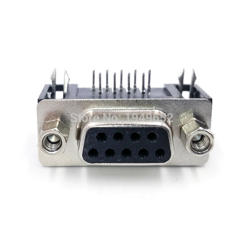 DB9 PCB Angle 90 connector data cable connector plug 9pin port socket female&Male D type adapter