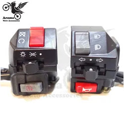 Zwart links en rechts handvat motorfiets schakelaar voor yamaha honda suzuki kawasaki motor handvat schakelaar moto handvat grip schakelaar