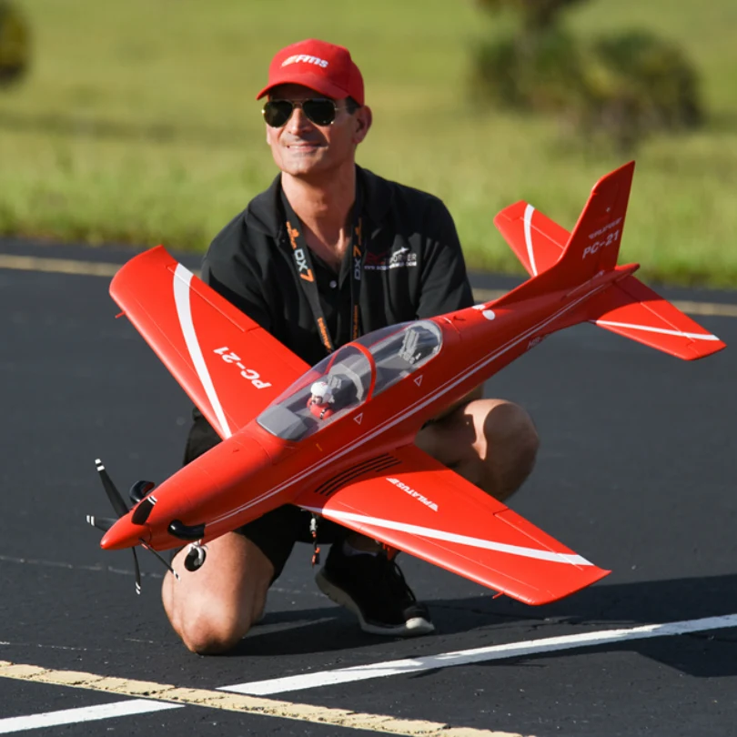 FMSRC RC Airplane Plane 1.1M 1100mm PC-21 PC21 Pilatus Trainer PNP with Retracts 6CH 4S Scale Model Aircraft Avion