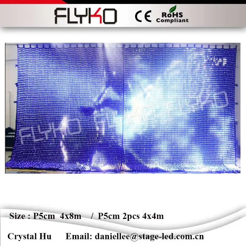 High Quality Folding Led Display / moving Led Curtain  / LED Video wall P5 indoor / outdoor rental P5cm 4x8m