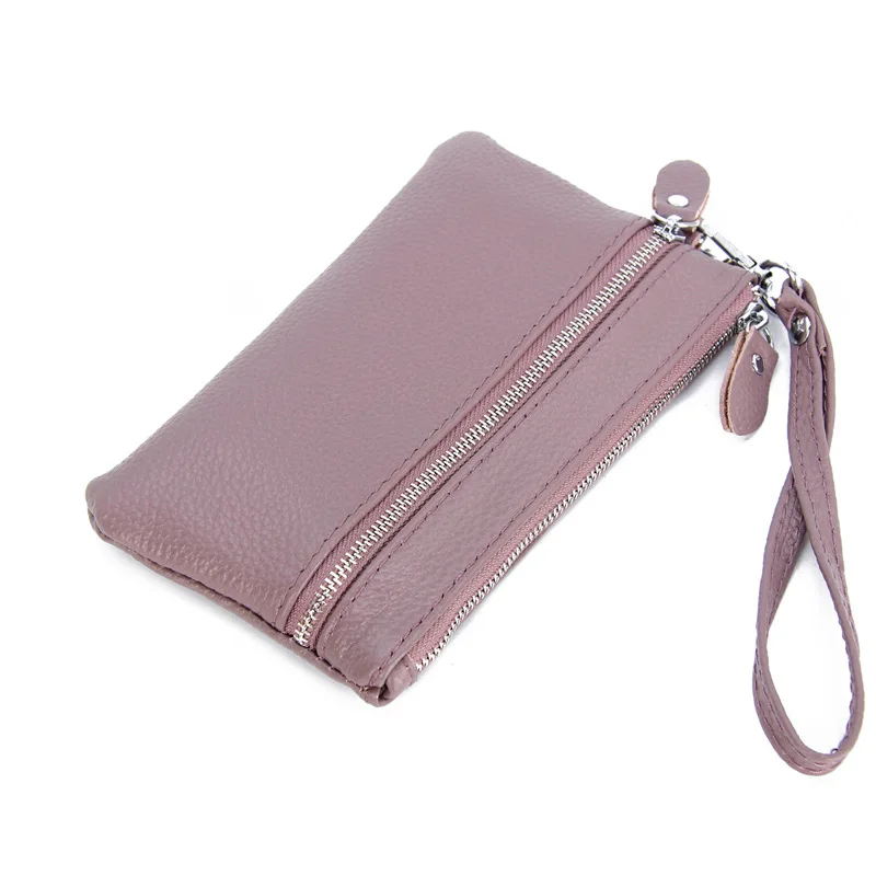 Handbag for Women Genuine Leather Key Case Lichee Pattern Cellphone Pouch Clutch 2023 New Wrist Strap Wallet Female Day Clutches