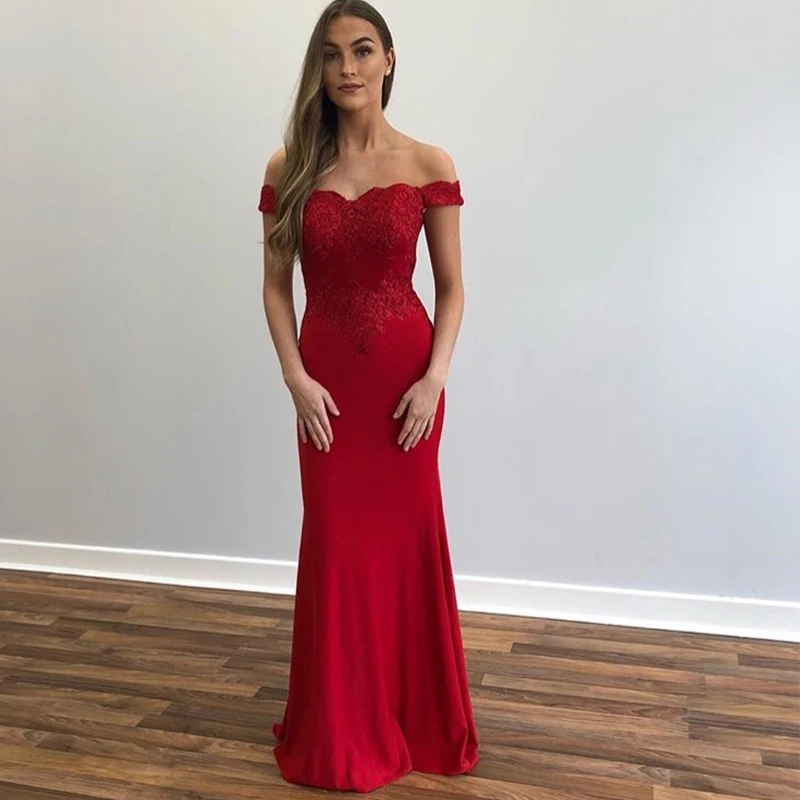 Long Mermaid Evening Dresses Multi Color Floor Length Off The Shoulder 2019 Hot Sale Women Formal Party Dresses Robe De soiree