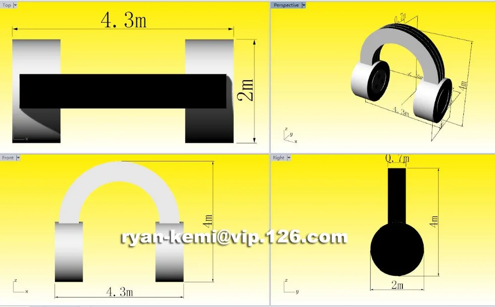 4m high giant inflatable headphones replicas for advertising display large inflatable headset music events decoration use