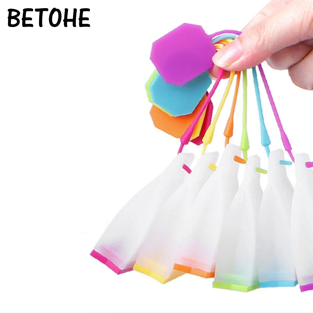 BETOHE Food-grade Silicone Tea Bags Colorful Style Tea Strainers Herbal Tea Infusers Filters Scented Tea Tools Random color