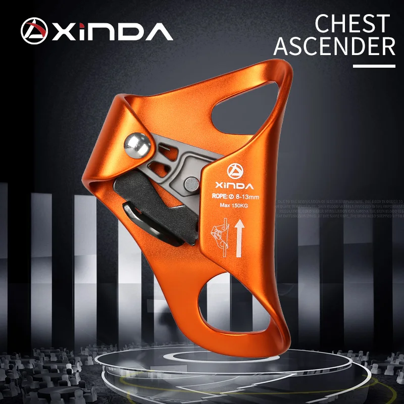 Imagem -02 - Xinda-outdoor Rock Climbing Peito Ascender Corda de Segurança Ascendente Anti Fall Off Vertical Survival Equipment Camping