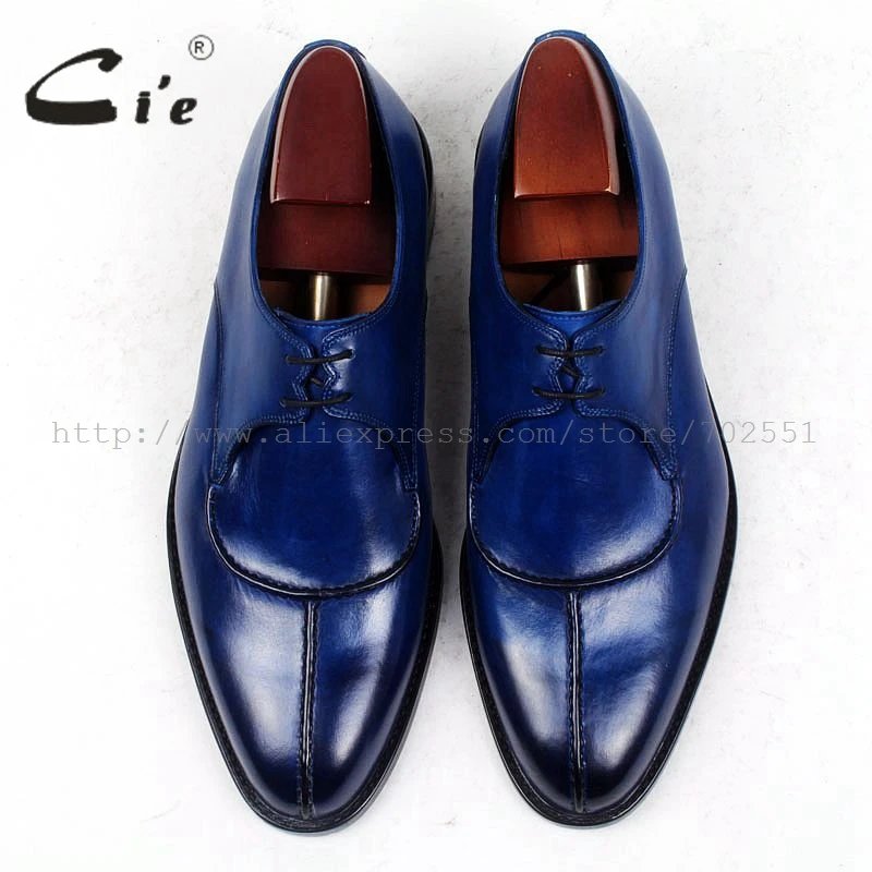 cie Round  Toe Bespoke Men Leather Shoe Custom Handmade Men Shoe 100%Genuine Calf Leather Outsole Breathable Leather Shoe D132