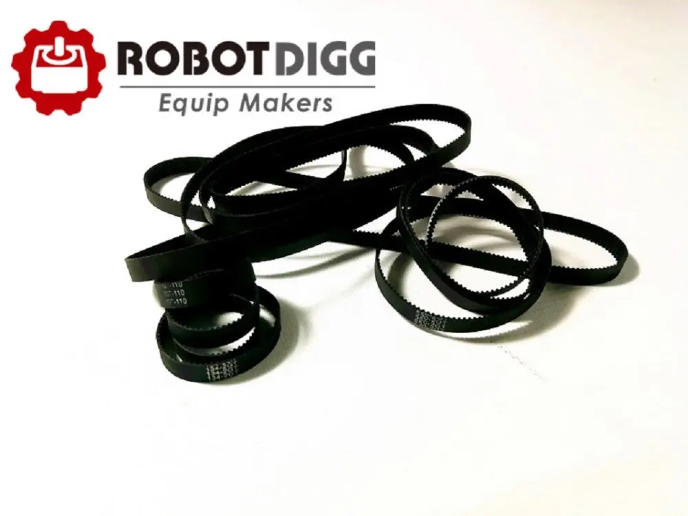 RobotDigg Gratis Pengiriman GT2 Timing Belt Lebar 9Mm Closed-Loop Tak Berujung 102Mm Panjang