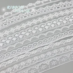 (5 yards/roll) white lace fabric Webbing Decoration packing Material