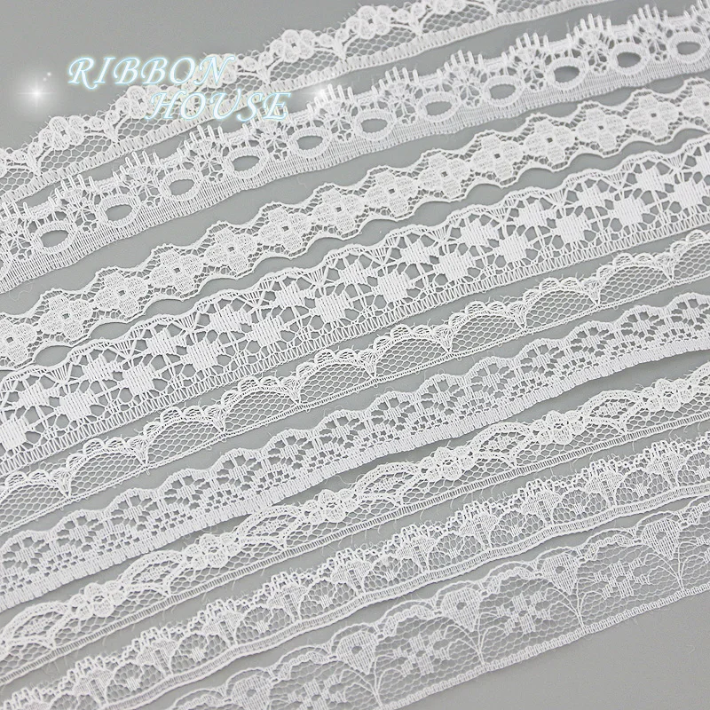 (5 yards/roll) white lace fabric Webbing Decoration packing Material