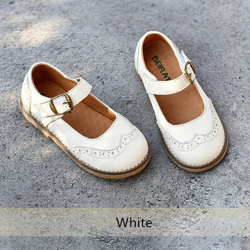 Spring Baby Girls Sandals Genuine Leather Mary Jane Princess Shoes Fashion Kids Leather Shoes Children Flats