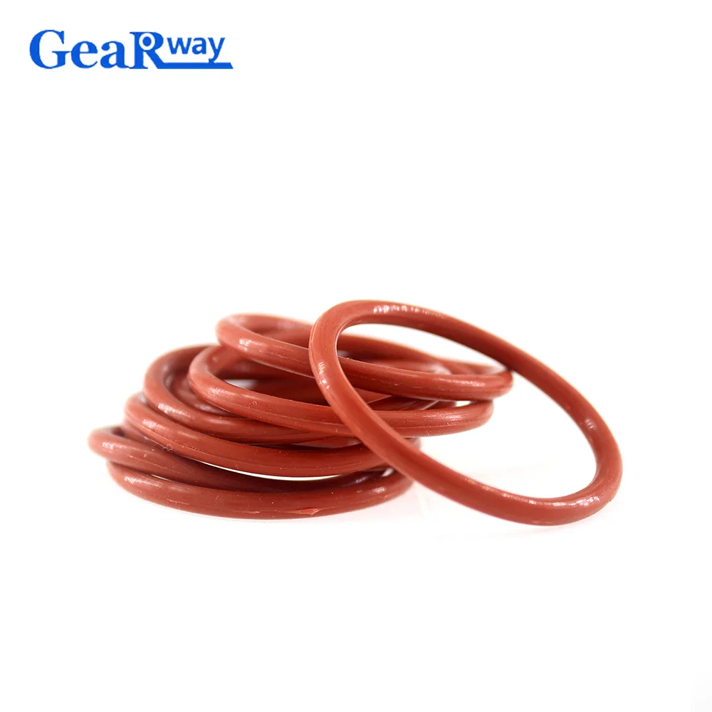 100pcs 3.5mm CS O Ring Seal Gasket Red Silicone O Rings Sealing Washer 12/13/14/15/28/30mm OD VMQ 55SH Hardness O Type Sealing