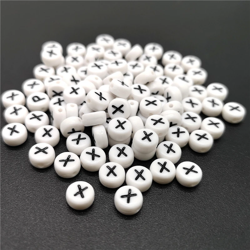 4x7mm Letter A-Z & 0-9 Oblate Alphabet Beads Acrylic  For Jewelry Making DIY Bracelet Necklace Accessories