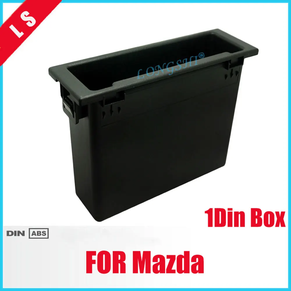 1DIN Car Stereo Radio Refitting Dash Installation Mounting Trim Fascia Console Storage Box Spacer For Mazda , 1 din