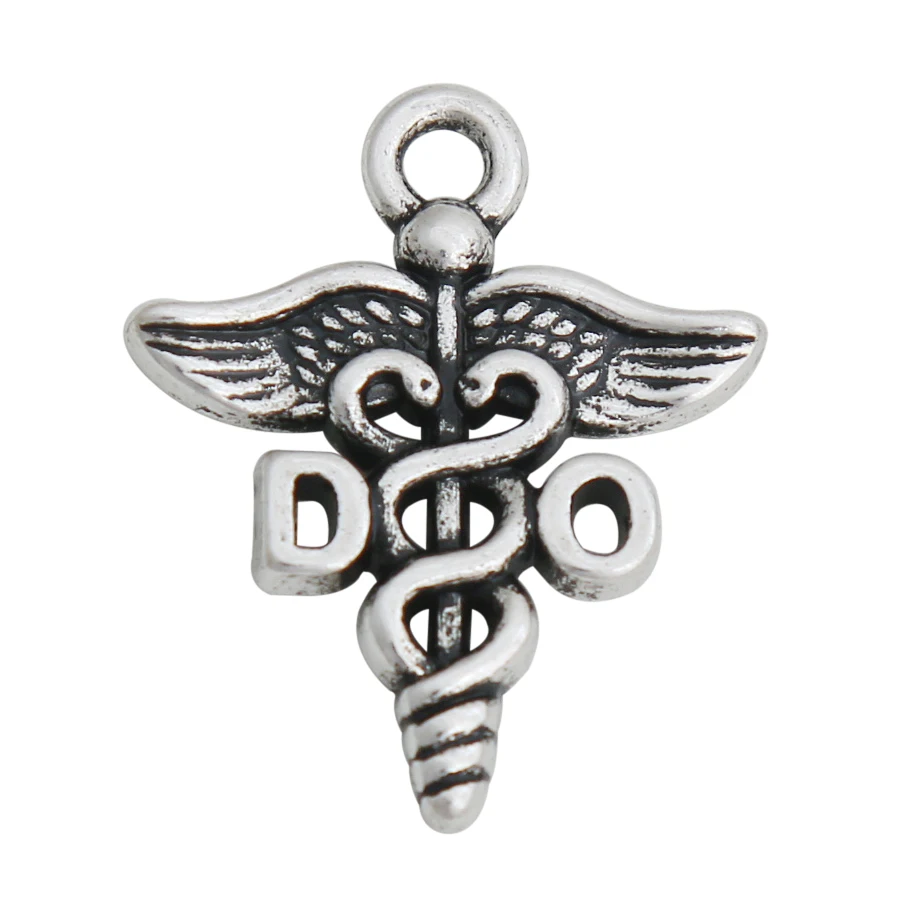 

RAINXTAR Fashion DO Alloy Medical Caduceus Charm 50pcs 19*23mm AAC1671