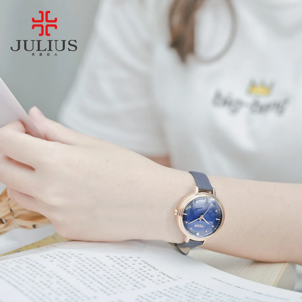 JULIUS JA-905 2019 New Luxury Rose Gold Lady Watch For Woman Girls Gift Gold Silver Whatch Relogio Feminino Dourado Marca Famosa