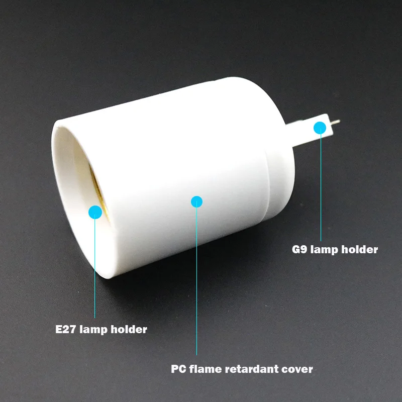 G9 to E27 Led Lamp Bulb Base Conversion Holder Converter Socket Adapter Fireproof Material For Home G9 E27 bulb Light&Lighitng