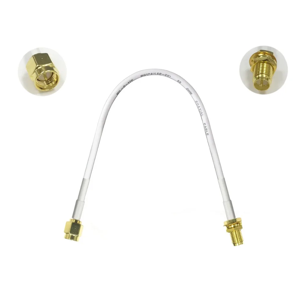 1PC SMA Male to RP-SMA Female nut 15cm 30cm 50cm low loss high quality for wifi antenna anti-corrosive