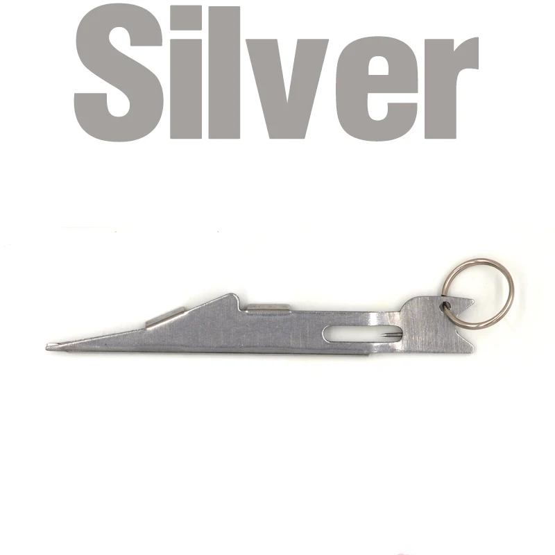 VBESTLIFE Outil Noeud Rapide Pêche Mouche - Clipper Hook Eye Cleaner Avec Écarteur Et Porte-clés