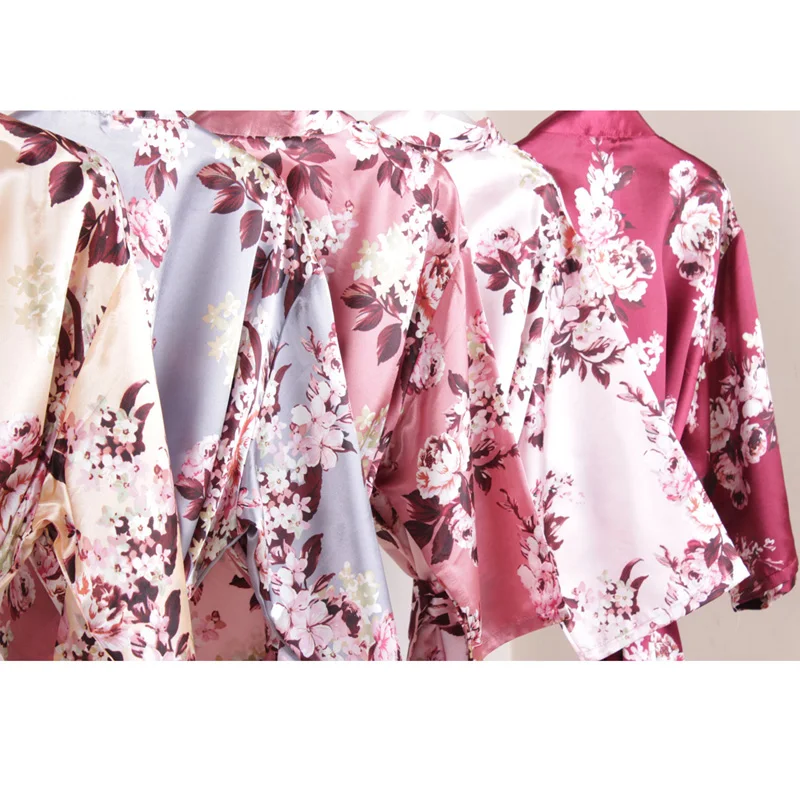 Flower short Blossom Sleeping wear Kimono Style Robe A2350