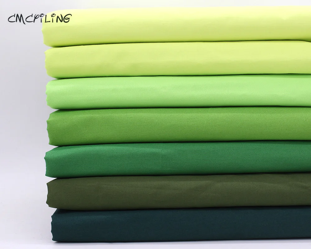 Solid Green Series Cotton Fabric,Diy Cloth Sewing Tilda Patchwork Tissue Home Textile Woven Telas Tecido CMCYILNG