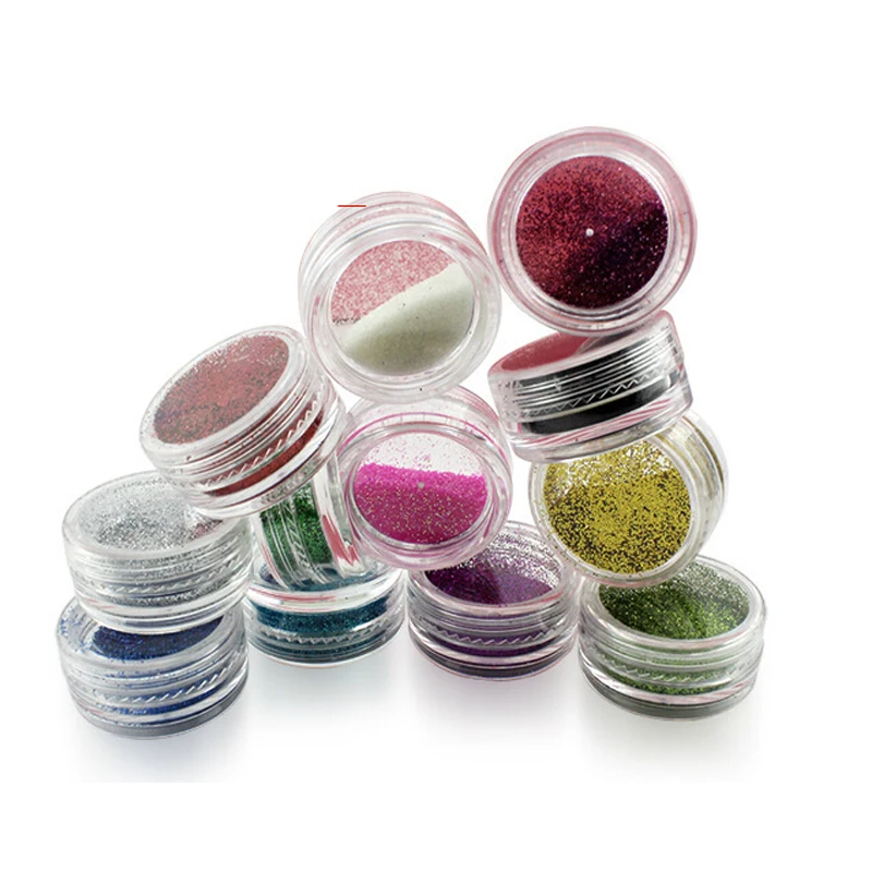 12 colori/lotto Glitter Tattoo Body Glitter Powder Shimmer Glitter tatuaggi polvere colori Nail Art acrilico Glitter polvere decorazione