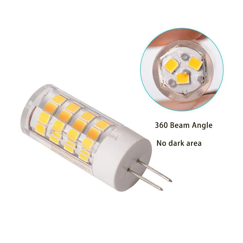 6pcs G4 LED Bulb 220V 110V 5W Lampadas led G4 Lamp 360 Beam Angle NO Flash 3000K 4000K 6000K 2835 SMD 51LED Replace 35W Halogen