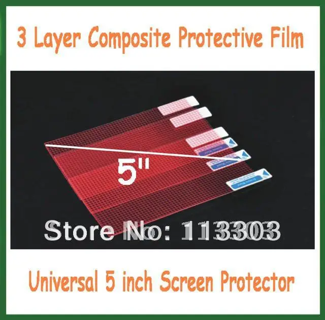 10pcs 5 inch Clear Screen Protector Grid Protective Film Universal for  GPS MP4 MP5 MP3 Camera Tablet  Size 115*65mm