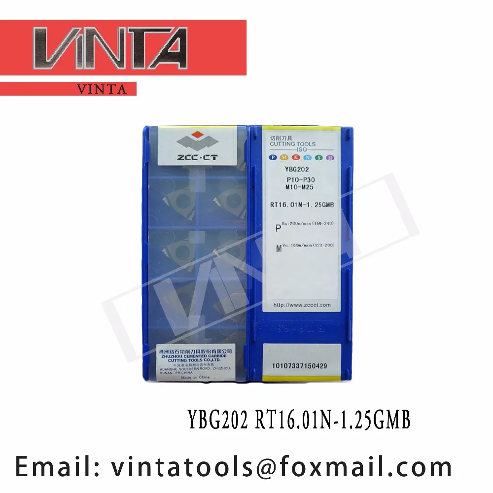 

high quality 10pcs/lots YBG202 RT16.01N-1.25GMB cnc carbide threading inserts