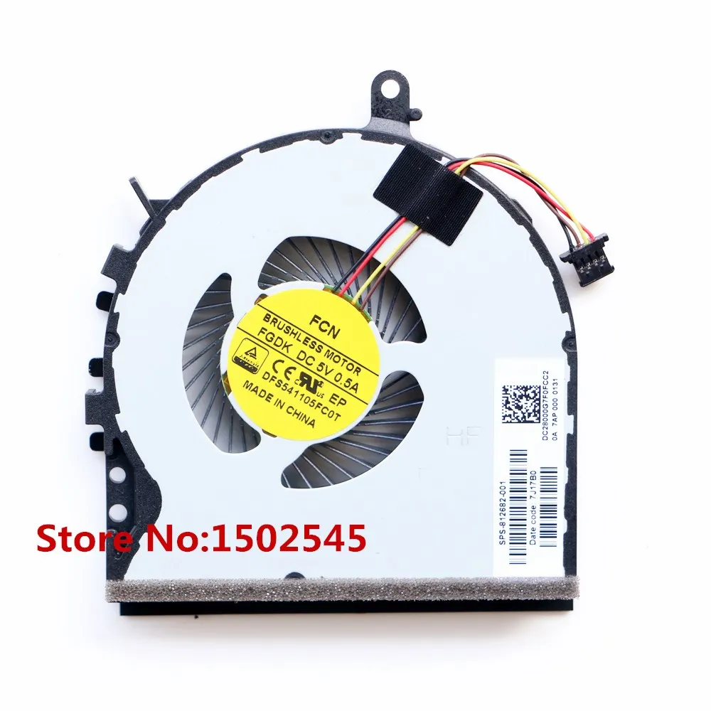 Original Laptop CPU Cooling Fan for HP ENVY M6-P 15-AE 15-AE119TX AE120TX TPN-C122 Fan 812682-001 4PIN