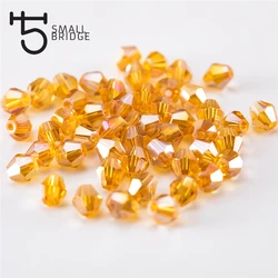 3 4 6mm Faceted Austria Bicone Crystal Beads Accessories For Jewelry Making Diy Perles Glass Spacer Beads Wholesale Z223