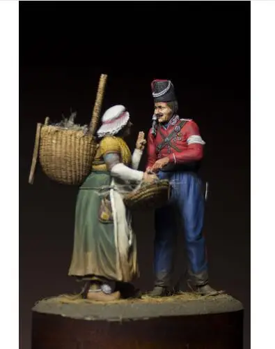 1/24 75MM ancient Russian Cossacks in Paris 75MM   Resin figure Model kits Miniature gk Unassembly Unpainted