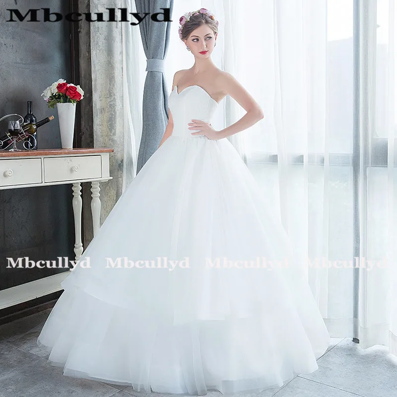 Mbcully Dubai Arabic Lace Ball Gown Wedding Dresses Bridal Gowns 2020 Romantic Sweetheart Long Floor Length vestidos de noiva