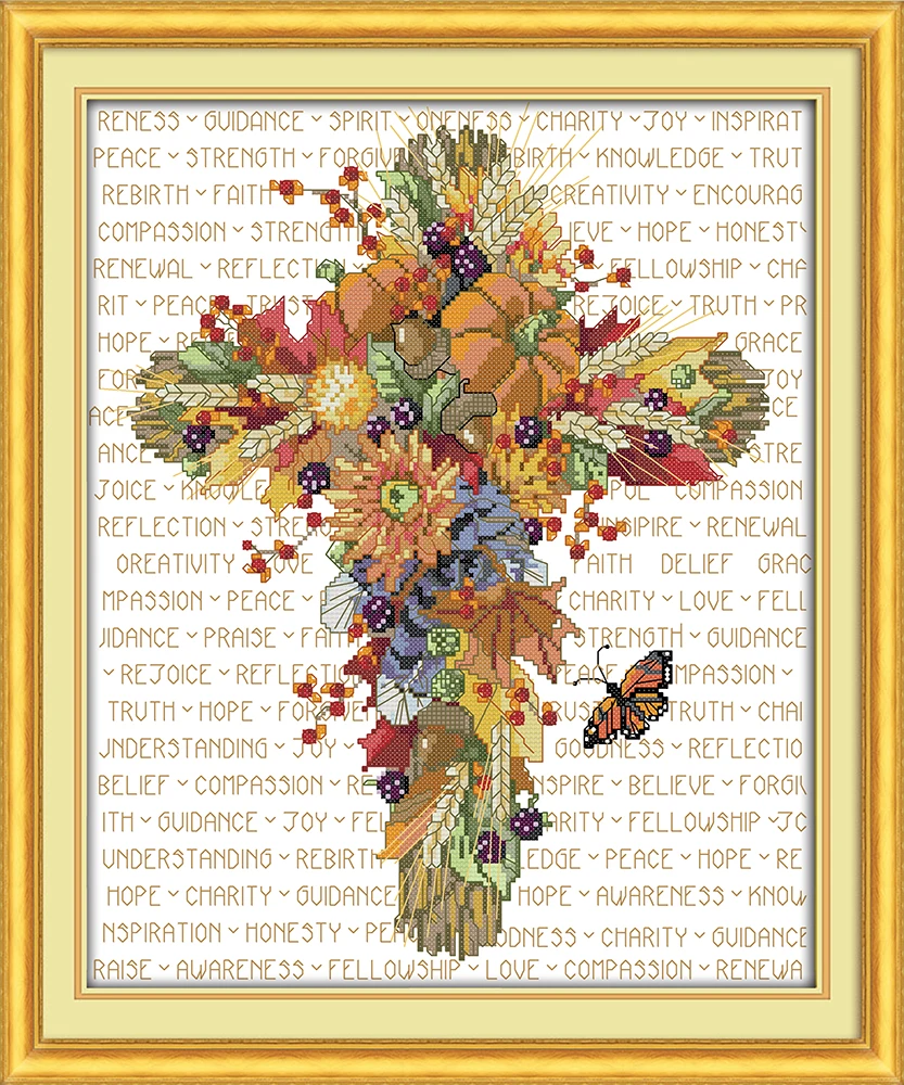 

Цветочные листья, набор для вышивки крестом, Аида, 14 карат, 11 карат, канва с принтом, вышивка, сделай сам, рукоделие ручной работы