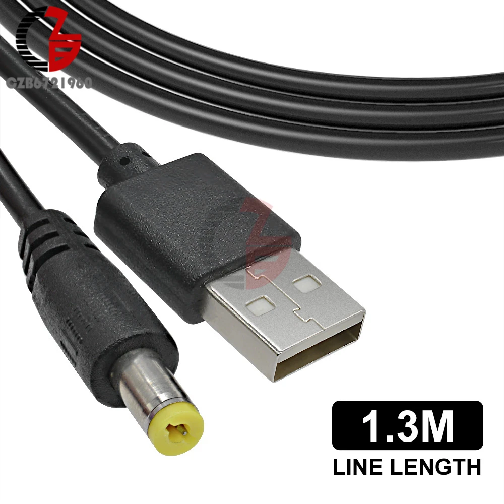 1.3M USB Power Boost Cable Line DC-DC 5V to 9V 12V 1A Step Up Booster Converter Adapter Connector USB DC Cord Plug 5.5 x 2.1mm