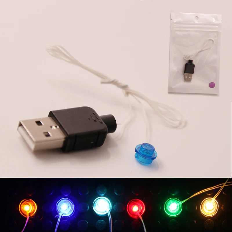 Led Light Set For Lego Building Block City Street Single lamp battery box USB For lego /pin/ Creator House DIY Toys