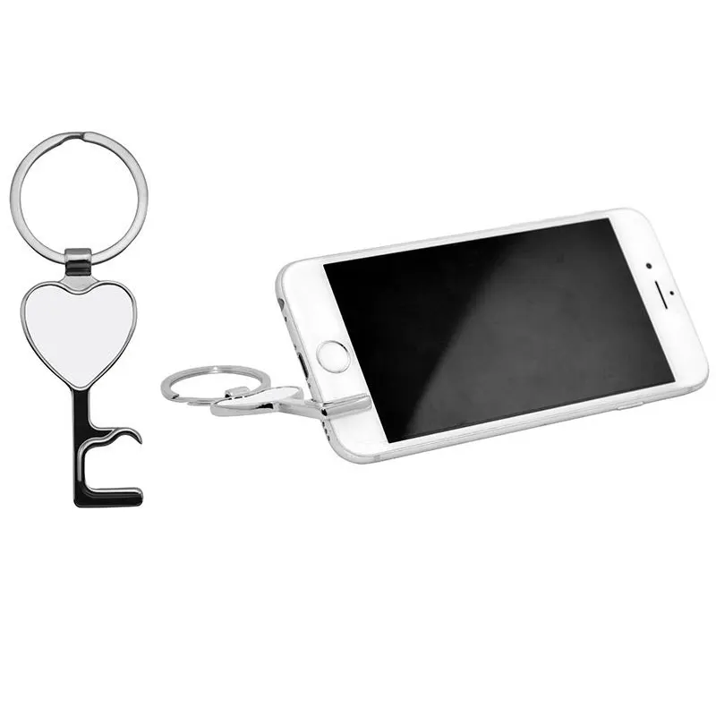 

sublimation blank metal keychains Bottle opener Bracket heart round key ring hot transfer printing consumables 15pcs/lot