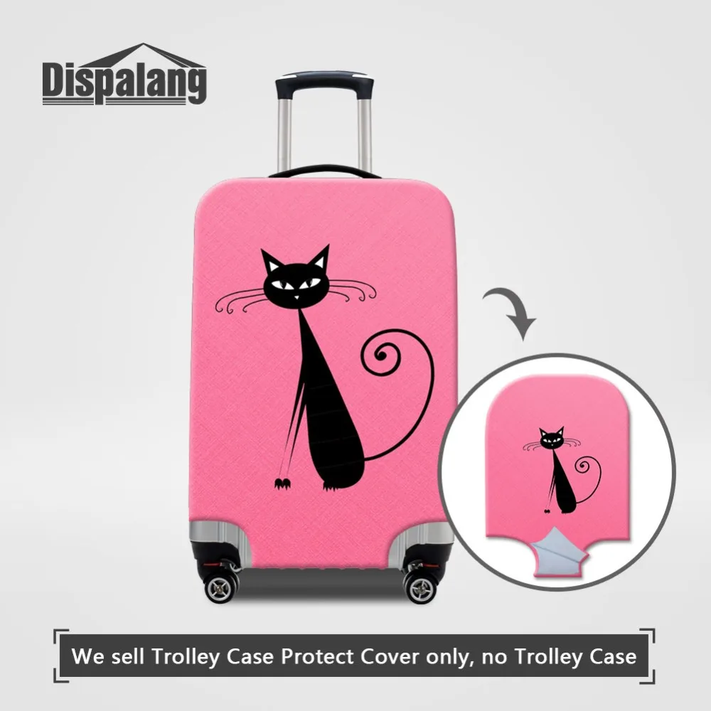 Travel On Road Luggage Protector Cover For Children Cartoon Cat Case On Suitcase Custom Design Thicker Elastic Dustproof Covers