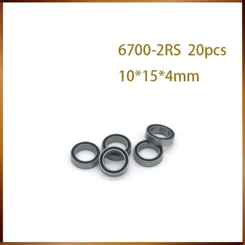 

Free shipping 20pcs 6700RS Bearing ABEC 6700ZZ 6700 10x15x4 mm Thin Section 6700-2RS Ball Bearings 6700 6700RS 10*15*4 mm)