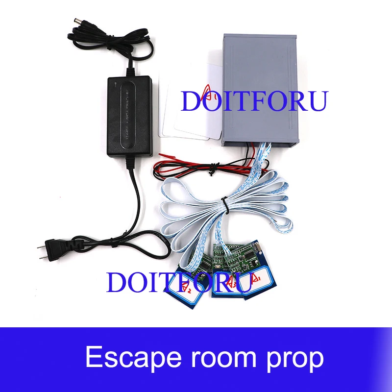 

Room Escape Props 3 Rfid Reader,3 IC Card One to One to Unlock Chamber of Secrets Game Prop