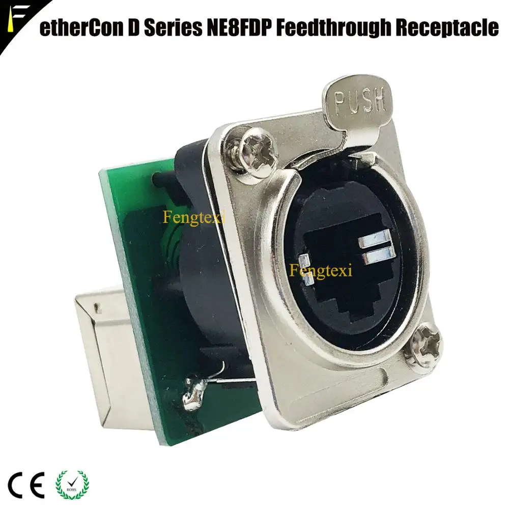 Network Connector etherCON D Series Panel Mount RJ45 Feedthrough Receptacle for Pro Audio Video& Lighting Network Applications