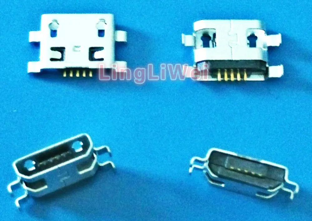 10Pcs Micro USB Jack Connector Type B Female 5Pin Tail Board 0.8mm Type Solder Socket Connectors Charging Socket for PCB Board