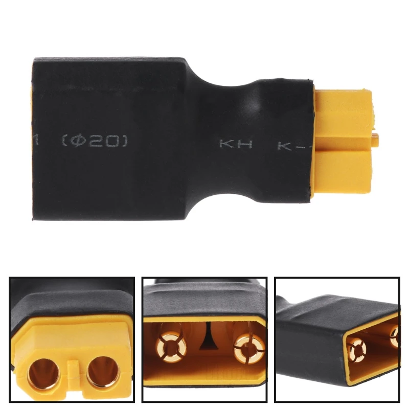 XT90 Male to XT60 Female Adapter-High Current 60A RC Battery Connector for Drone, ESC,LiPo Charger,Multicopter Power Conversion - view 2