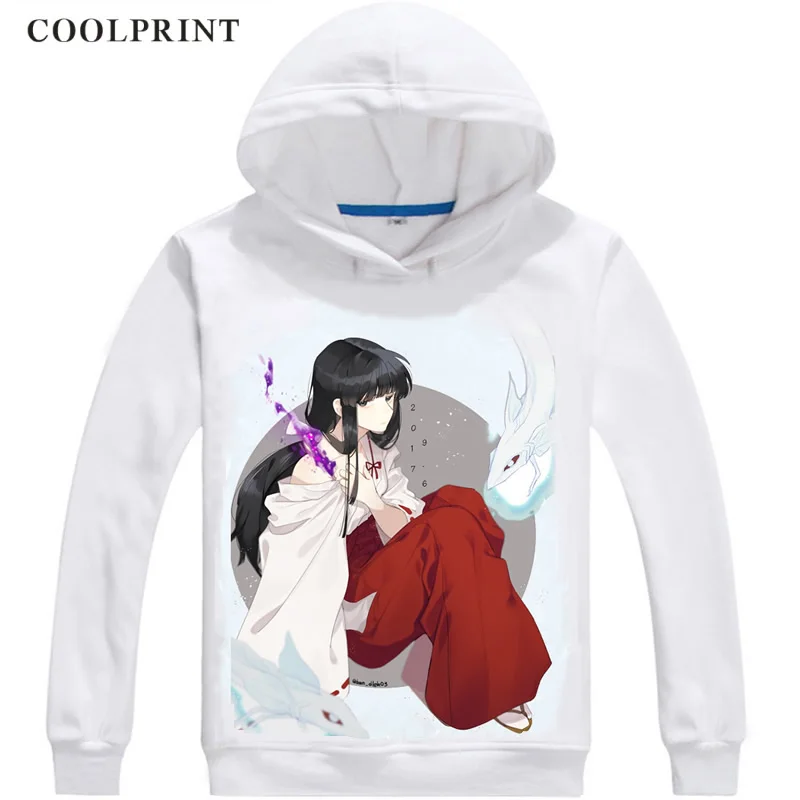 Kikyo InuYasha Cosplay Mens Hoodies Inuyasha A Feudal Fairy Tale Men Sweatshirt Streetwear Anime Hoodie Printed Long Hooded