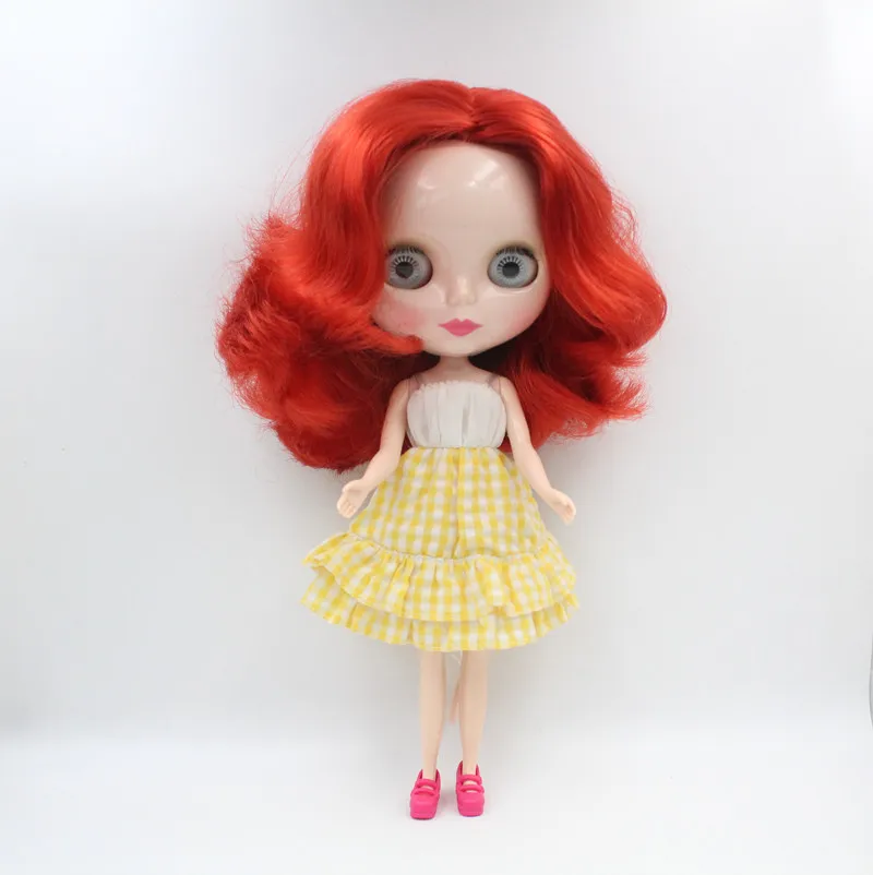 

Free Shipping big discount RBL-604 DIY Nude Blyth doll birthday gift for girl 4colour big eye doll with beautiful Hair cute toy