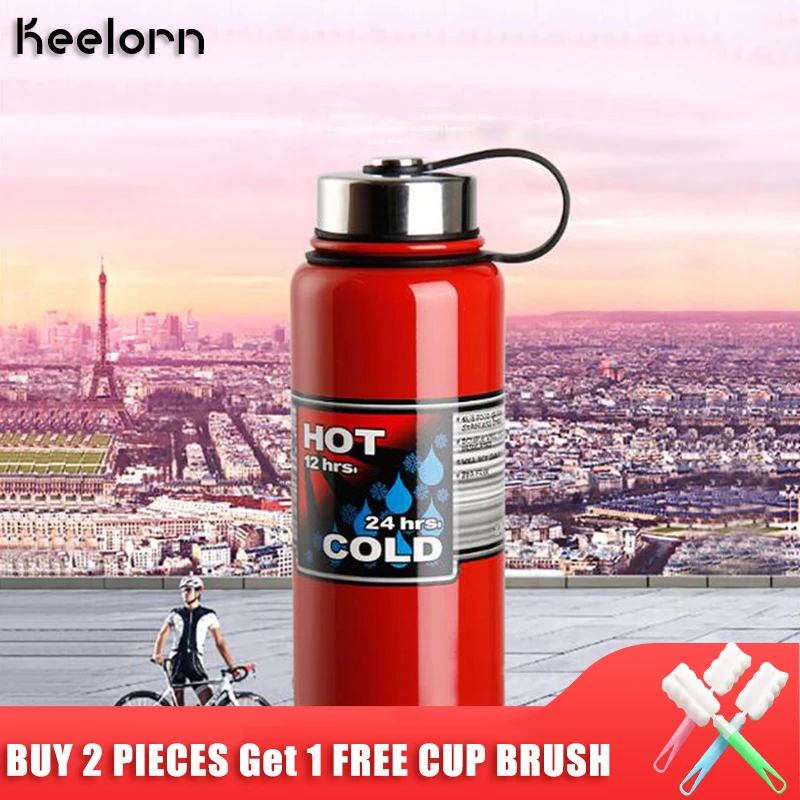 

Keelorn Large Capacity 900ML 1200ML 304 Stainless Steel Vacuum Flask Cup Environmental Protection Convenient Outdoor Sports Cups