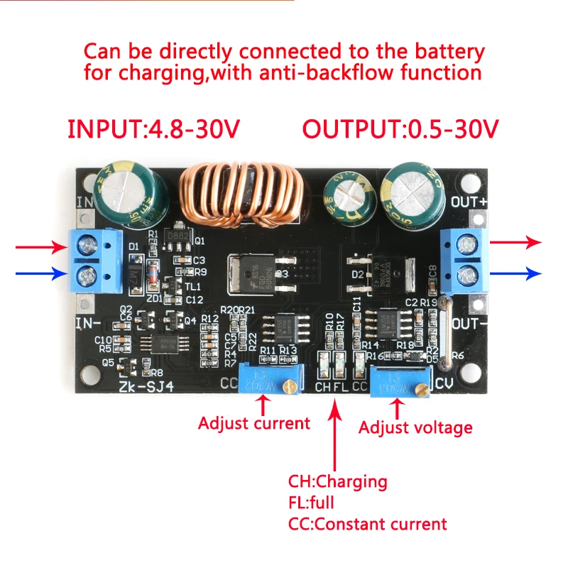 DC DC Automatic Solar energy Constant current charging generation voltage stabilization 60W High efficiency can boost step-down