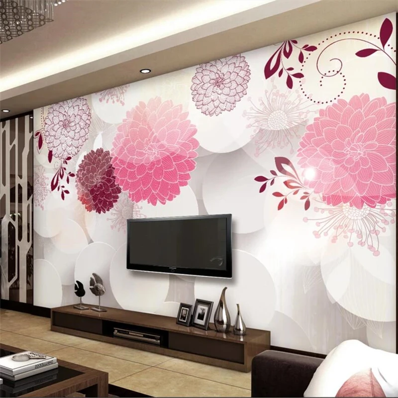 

wellyu обои papel de parede 3D Custom wallpaper Dreamy 3D flower living room TV background wallpaper behang papier peint