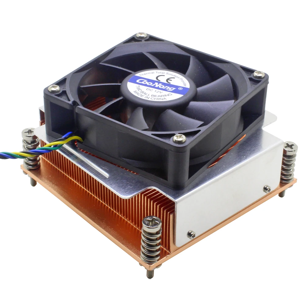 

2U server CPU cooler radiator Copper skiving fin heatsink for Intel Xeon LGA 1366 1356 Industrial computer Active cooling