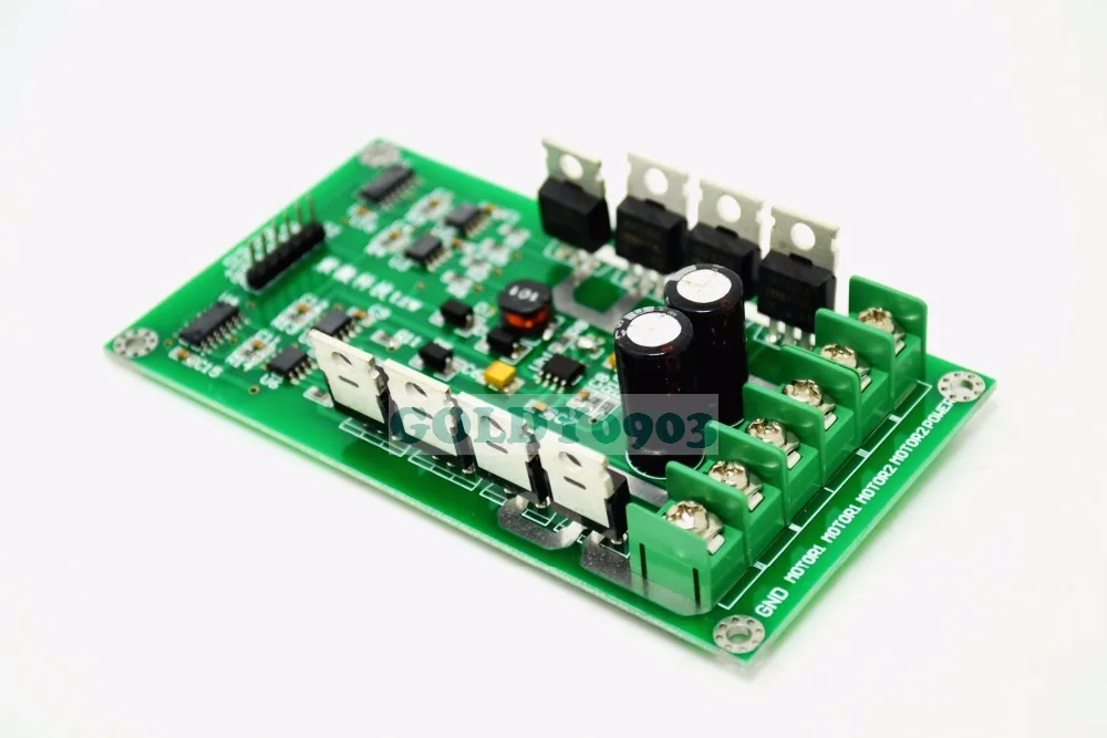 Dual Channel Motor Driver H-Bridge Strong Brakes 0~36V Rated 15A Peak 60A